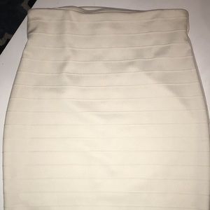 Cream pencil skirt